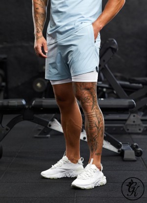 Gym King Rebellion 5" Short Shorts Pale Blue | FM68-D8NM