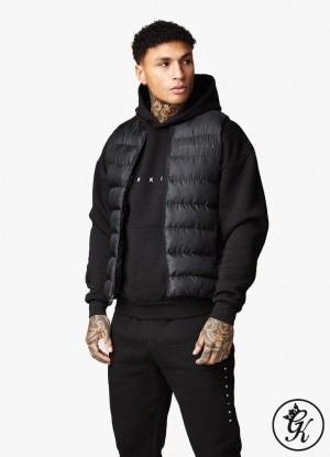 Gym King Rebellion Gilet Outerwear - Performance Gilet Black | CR27-S8QT